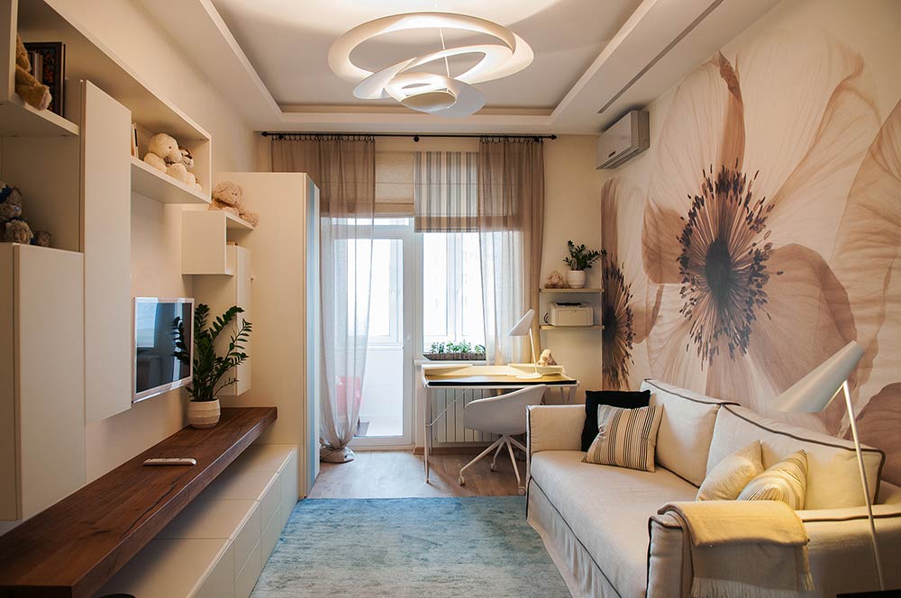 Kellemes meleg és élénk színek harmóniája egy háromszobás lakásban Kellemes meleg és élénk színek harmóniája egy háromszobás lakásban