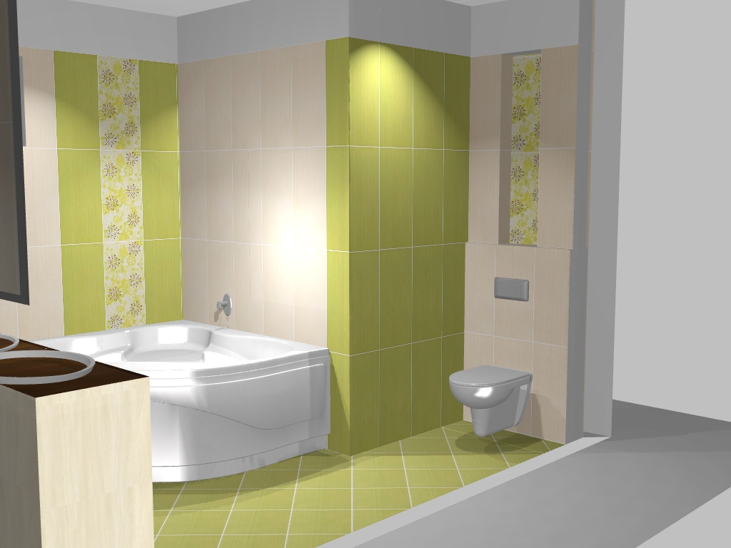 Fürdőszoba 3Ds látványterve Kis Judit lakberendező