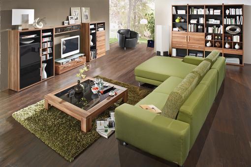 Cool Green Living Room Sofa from leather materials