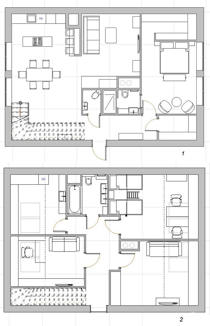 Alaprajz - A hét lakása: látványos kétszintes otthon - smaragdzöld konyha és falak, élénk színek, játszó- és gyerekszoba