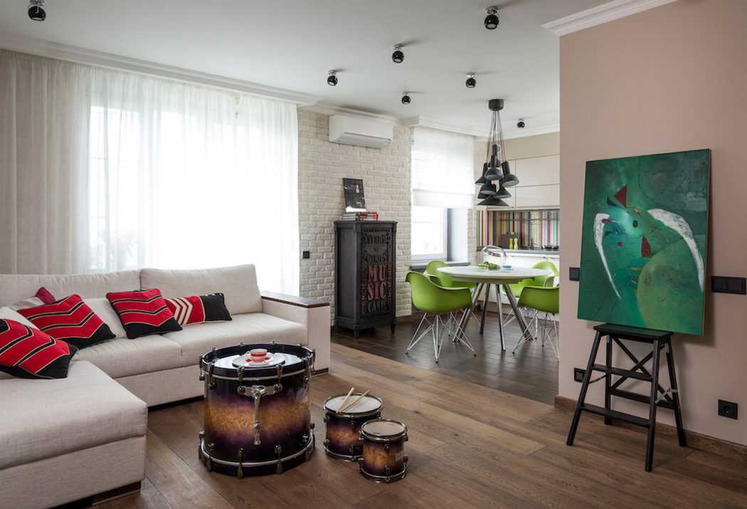 Otthonos, modern, egyedi lakberendezés 50m2-en, meleg színekkel, minőségi, szép megoldásokkal
