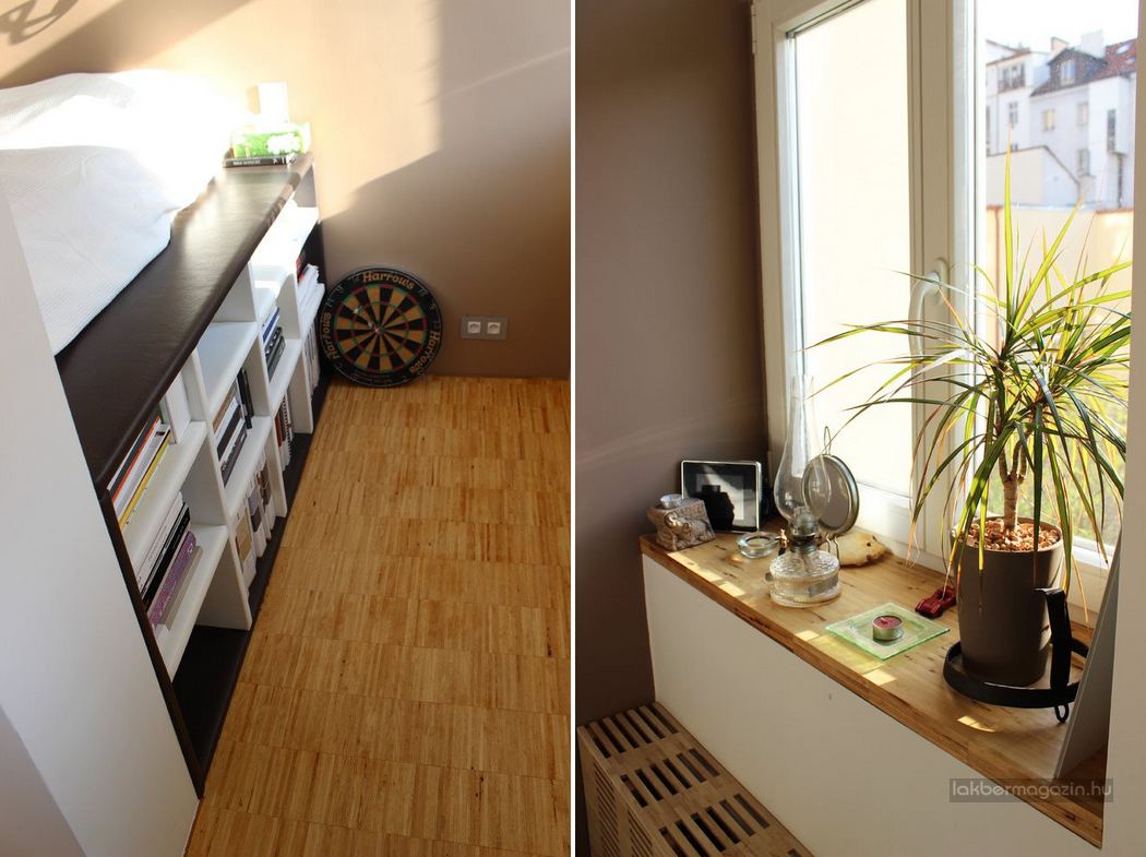 Kis lakás kreatívan saját ötletekkel és munkával - nyitott és egyedi 50nm-es otthon