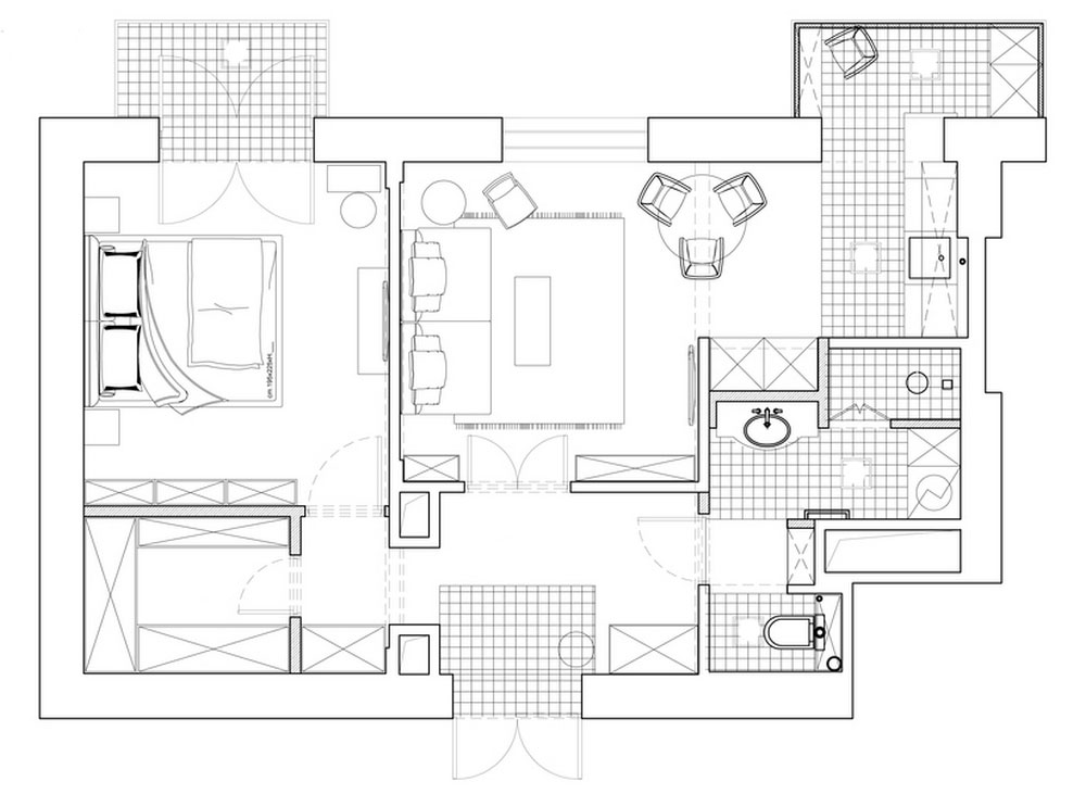 Alaprajz - 57m2-es, kétszobás lakás, barátságos, klasszikus stílusban berendezve, világos bézs falakkal