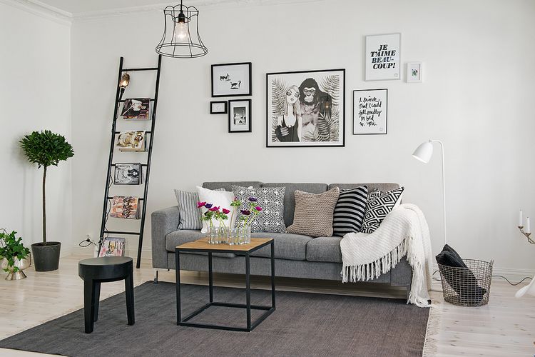 Skandináv lakásdekoráció ötletek - 63nm-es, kétszobás lakás