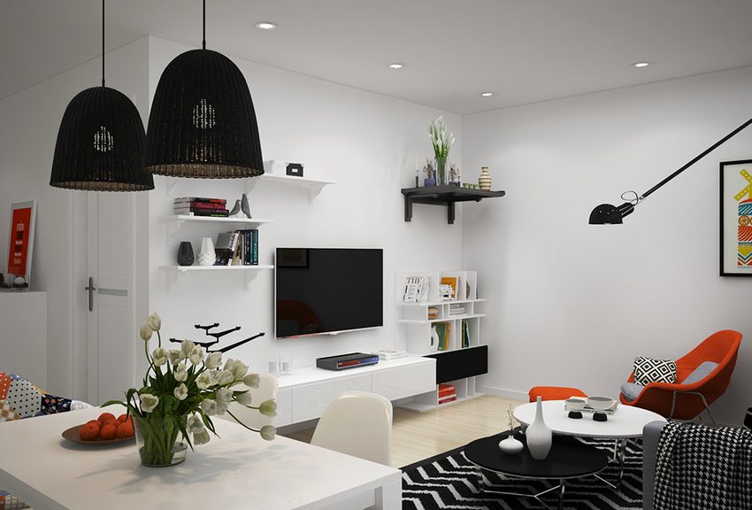 Háromszobás, modern lakás gyerekszobával - színesebb, praktikus, élhető skandináv stílusban