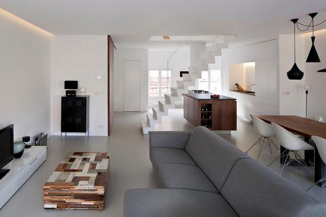 Apartment Singel, Laura Alvarez Architecture - világos, kétszintes loft 1