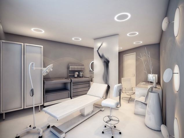 Ultramodern plasztikai sebészet belsőépítészeti látványtervei - Geometrix Design 1