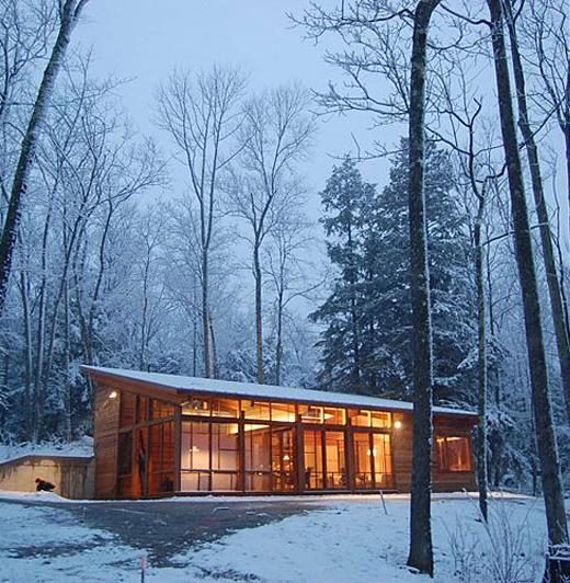 Kis faház az erdőben - nagyvonalú arányokkal maryann thompson architects 01