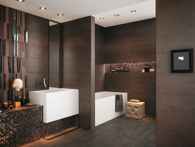 Szép, modern fürdőszobák - burkolat ötletek 1. rész, természetes színek