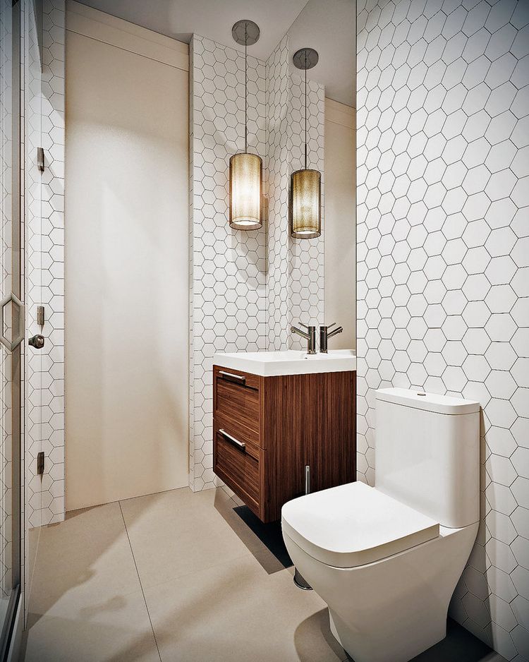 Hogyan lehet látványossá varázsolni egy kis fürdőszobát szép burkolatokkal, színekkel - tippek és 22 szép fürdő
