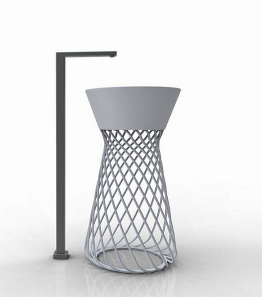 Drótváz design - szabadon álló mosdó | HIDRA Wire