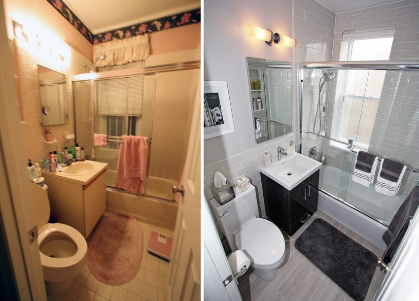 Kis fürdőszoba felújítása - beázás után teljes átalakítás