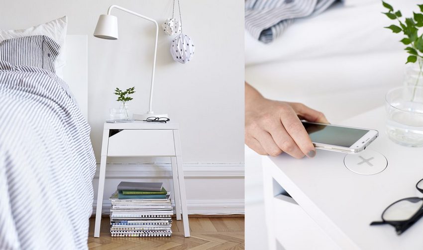 Új IKEA dizájnkollekció - funkcionális lakberendezési termékek beépített vezeték nélküli töltőegységgel