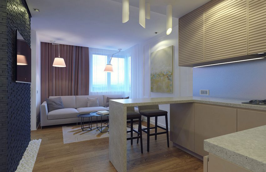 48m2-es, kétszobás lakás, modern, kényelmes berendezéssel, szimpla és elegáns dekorációval