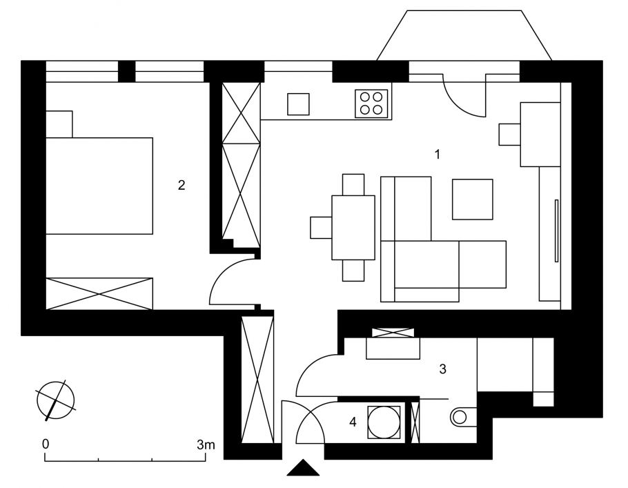 Új alaprajz és térfelosztás - Lakótelepi lakás felújítása - lerobbant 51nm-es ingatlanból modern otthon