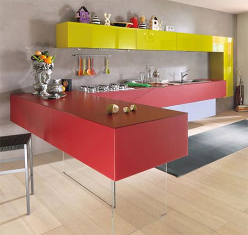 színes kreatív konyha design - az olasz Lago konyhabútor