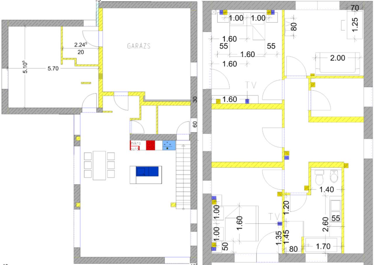 Alaprajz - Családi ház minimál stílusban Gyöngyösön, modern lakberendezés két szinten (160m2) - Koppány Kata lakberendező