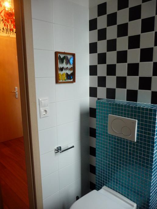 Matus Kati lakberendező - Penthouse lakás art deco ízekkel - vendégfürdő