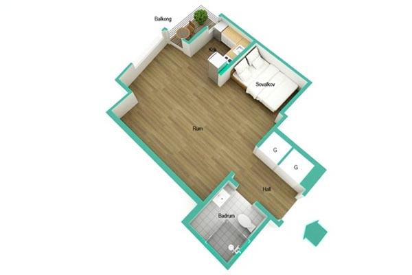 Kis lakás berendezés okos térfelosztással - egy ötletes mini otthon