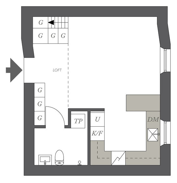 Alaprajz - Kis lakás ötletek - Bűvészkedés az élettérrel 32nm-en, galériával
