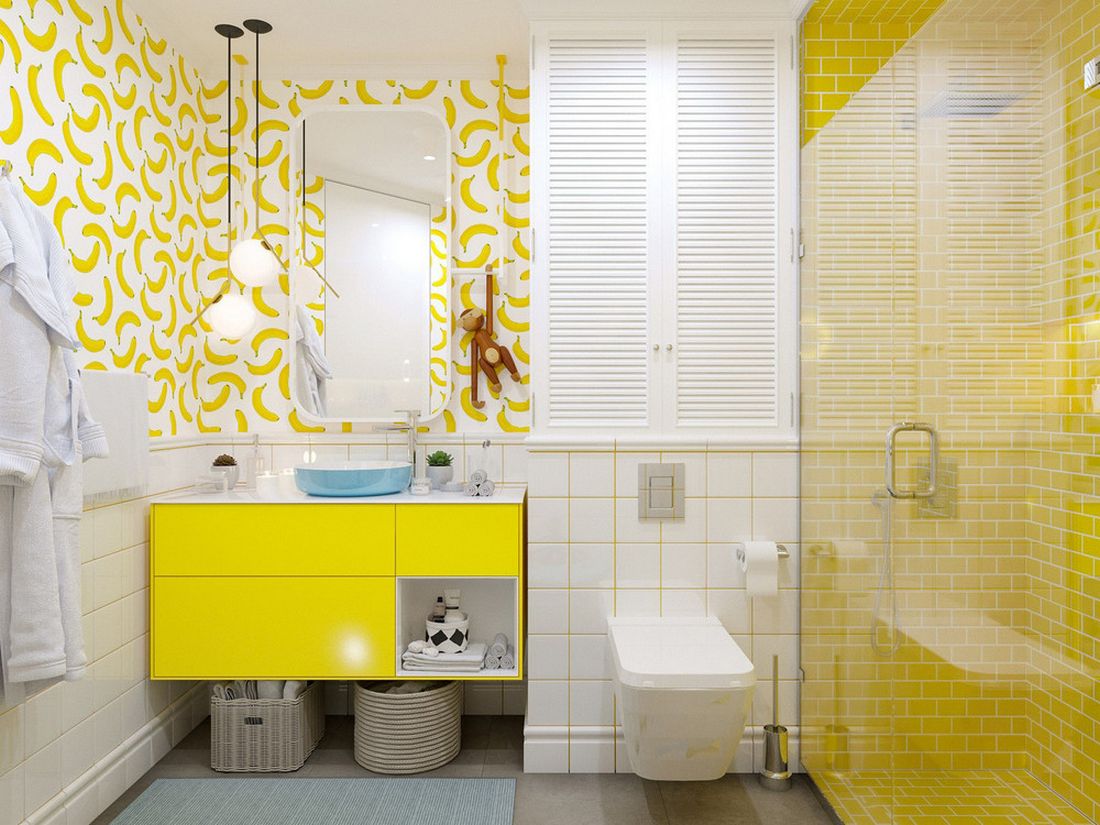 Ванная комната желтбелаяя