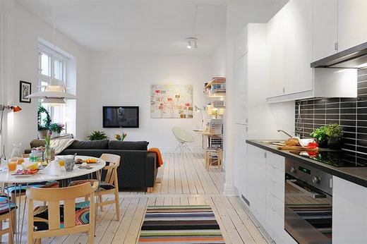 Otthonos lakberendezés - jól megtervezett kis 40nm-es lakás