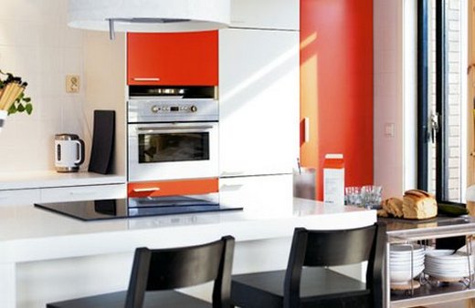 Fekete konyha, piros konyha - ötletek, ha erőteljes, drámai konyhát szeretnél - Rubrik Applad/Faktum konyha, Ikea
