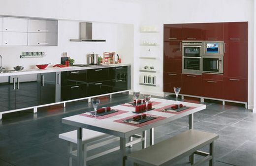 Fekete konyha, piros konyha - ötletek, ha erőteljes, drámai konyhát szeretnél - Urban Gloss konyha, Magnet