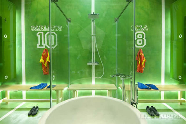 Fürdőszoba futball témára - egyedi lakberendezési ötletek 3