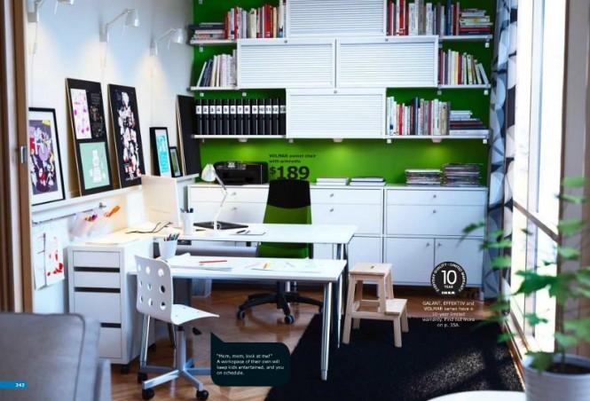IKEA dolgozószoba ötletek a 2012-es katalógusból zöld