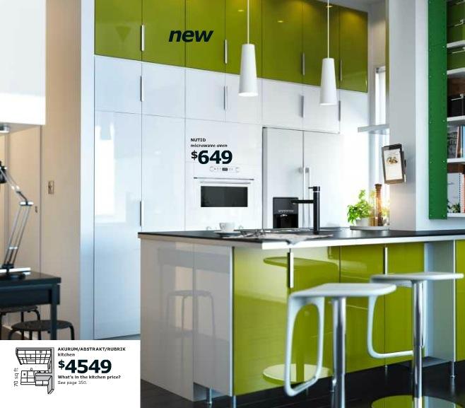 IKEA konyha ötletek a 2012-es katalógusból zöld és fehér konyha
