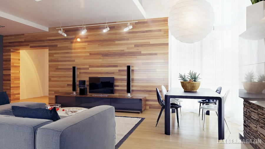 fa falpanel - nappali szoba lakberendezési ötletek, látványtervek