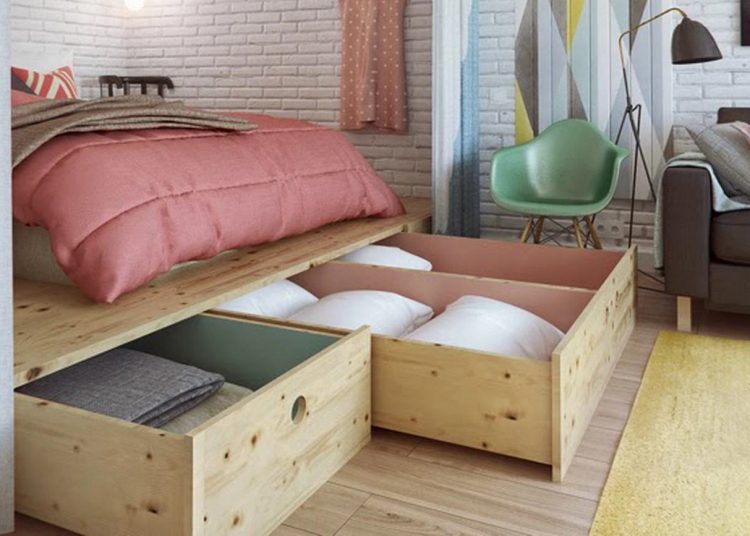 Sok lakberendezési ötlet 45m2-en – praktikus helykihasználás és színes dekoráció