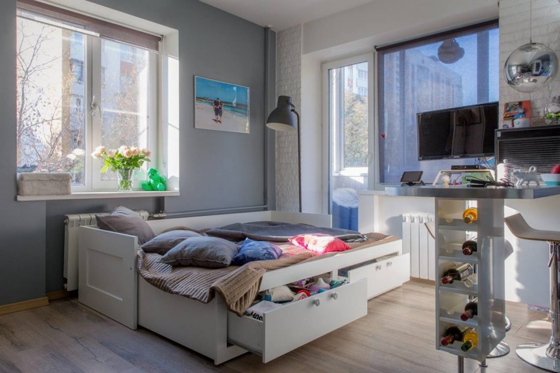 30m2-es kis lakás átalakítása fiatal család részére - gyerekekkel és kutyával