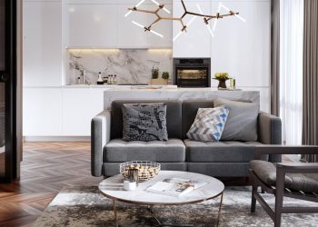 Üveg tolóajtóval leválasztott háló, minőségi anyagok - fiatal férfi részére tervezett elegáns, 51m2-es lakás