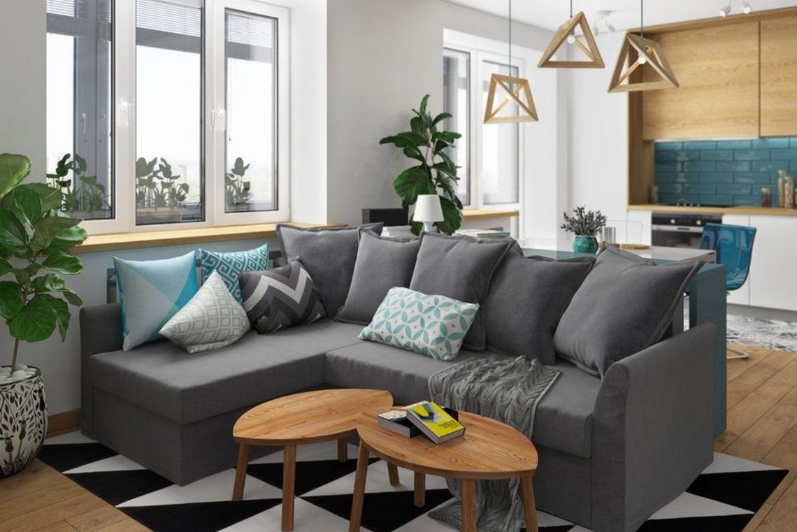 Modern, színes, fiatalos – 41m2-es egyszobás lakás IKEA termékekkel berendezve