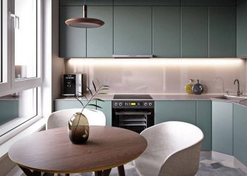 Különleges színkombináció, minimál lakberendezés fiatal pár 70m2-es lakásában, krém, terrakotta és kékeszöld