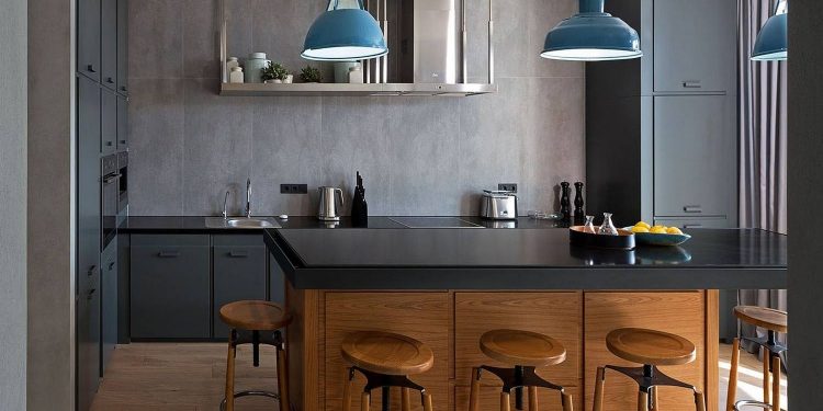 Férfias lakberendezés, kényelem és markáns stílus, új építésű kétszobás legénylakás 70m2-en