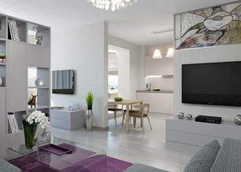 62m2 ugyan elég több szobához, de ha csak egy oldalon vannak ablakok, ügyes, nyitott térszervezésre van szükség - fiatal pár modern lakása