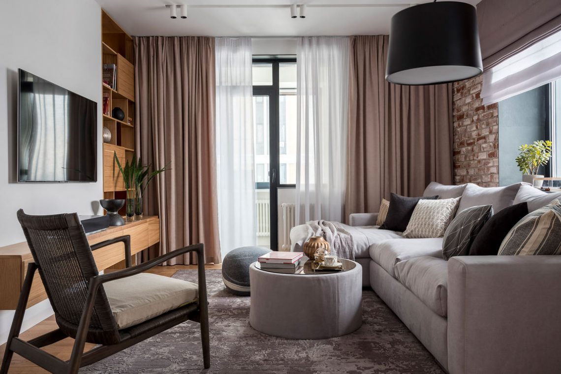 Férfi 72m2-es lakása - világos, kényelmes, modern otthon természetes anyagokkal, fő és vendég fürdőszobával