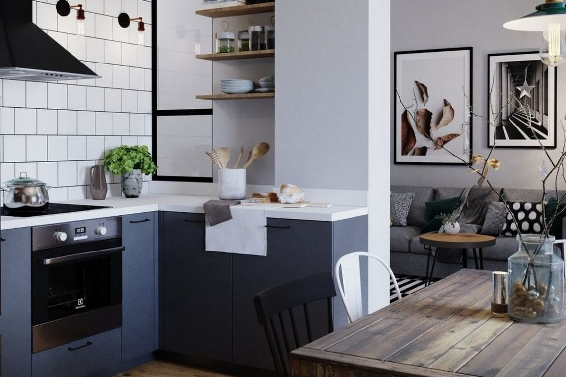 Hogyan módosította a tervező egy fiatal pár 47m2-es lakásának eredeti elosztását - új, modern berendezés, aktív életvitelhez