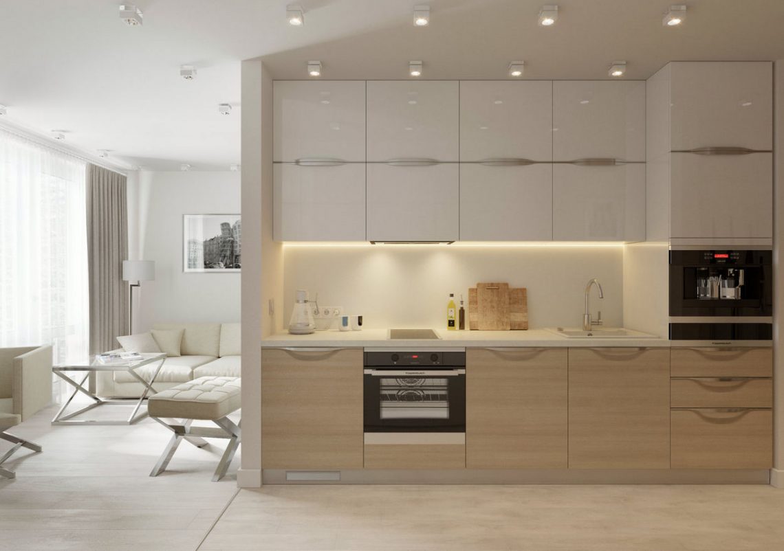 Sok tárolóhely 33m2-en, üveg tolóajtós külön hálószoba, konyha a folyosón - modern és funkcionális kis lakás