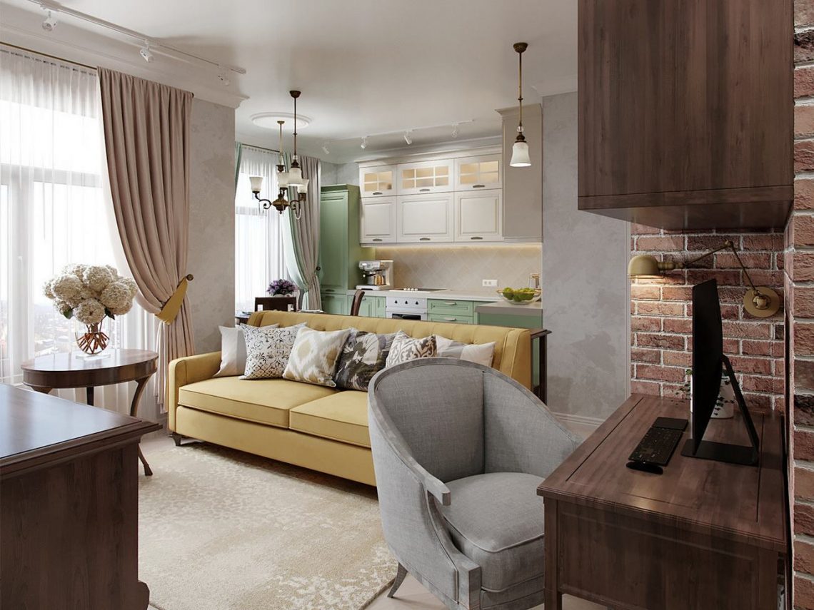 Élhető elosztás kialakítása 52m2-es lakásban, jól megválasztott színek a dekorációban, stílusos lakberendezés