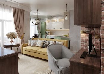 Élhető elosztás kialakítása 52m2-es lakásban, jól megválasztott színek a dekorációban, stílusos lakberendezés