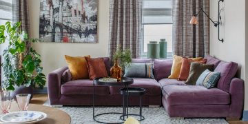Szép színek és textúrák, otthonos, meleg és életteli lakberendezés, érdekes részletek 110m2-en, egy család négyszobás lakásában
