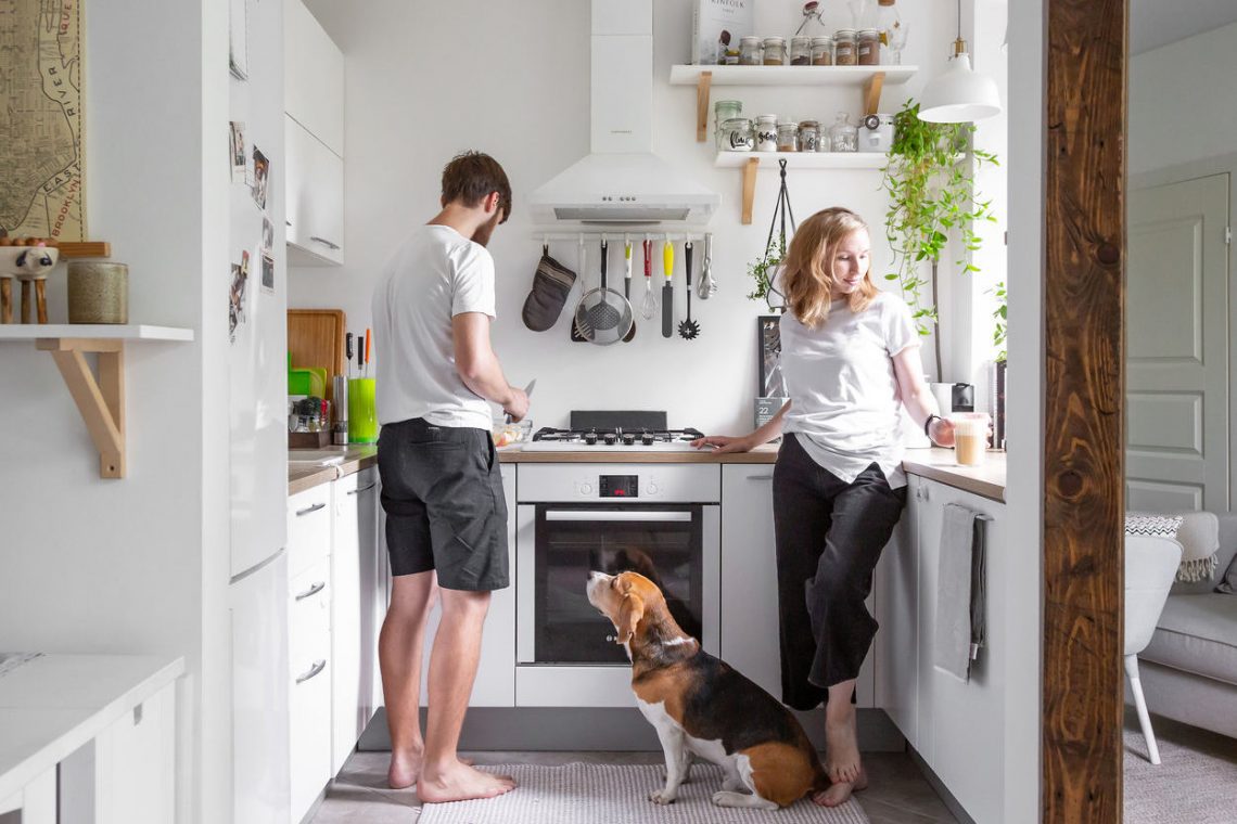 Fiatal pár, baba és kutya 49m2-en - teljes felújítás, lakberendezés hangulatos skandináv stílusban