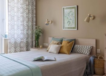 hálószoba - Légiesen könnyű berendezés, világos, modern lakás - fiatal pár 55m2-es otthona vidám és természetes színekkel