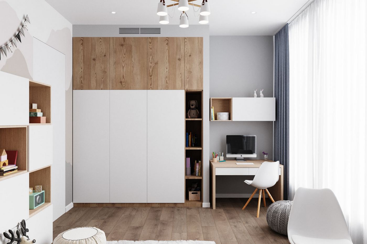 gyerekszoba - modern és praktikus lakberendezés 90m2-en, fiatal család háromszobás otthona gyerekszoba - modern és praktikus lakberendezés 90m2-en, fiatal család háromszobás otthona