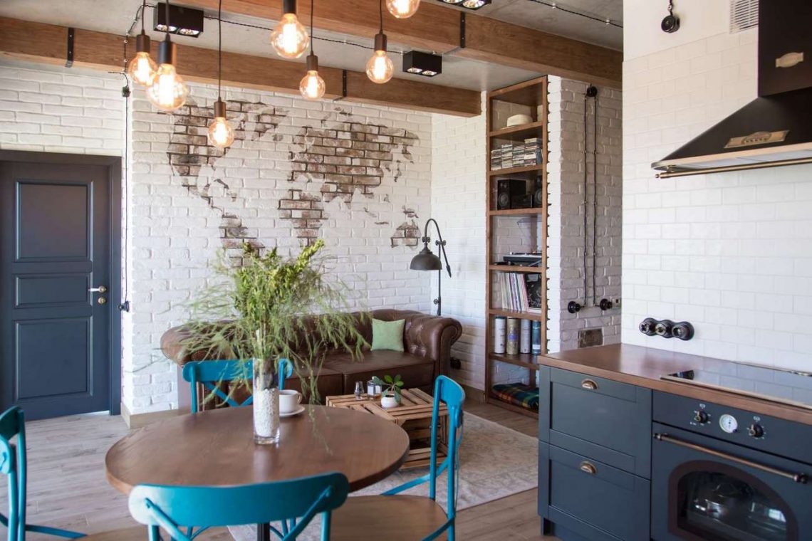 Szerethető loft stílus fiatal család 65m2-es új építésű, háromszobás lakásában