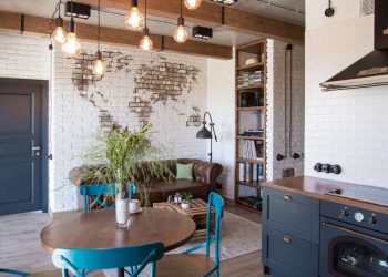 Szerethető loft stílus fiatal család 65m2-es új építésű, háromszobás lakásában